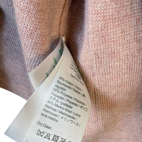 J Crew Open Wool Blend Pink Cardigan Womens Size Medium - Picture 7 of 7